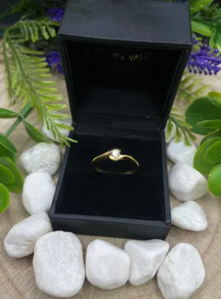 Anillo Oro 18kt con Diamante