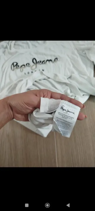 Camiseta Pepe Jeans Licra Blanca Talla S