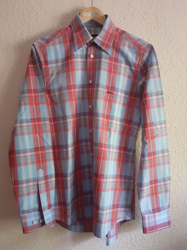 Camisa McGregor cuadros tonos azul rojo