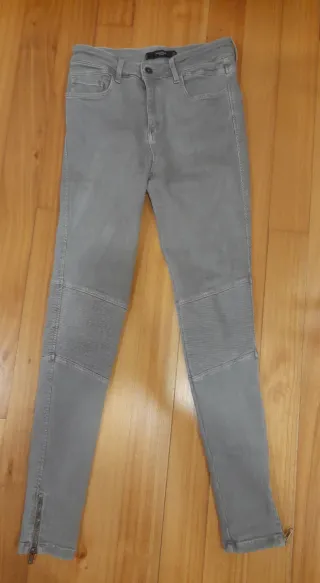 Pantalón vaquero Mango Gris Talla XS/34