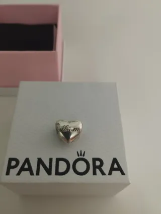 Charm Pandora Corazón Mom Plata