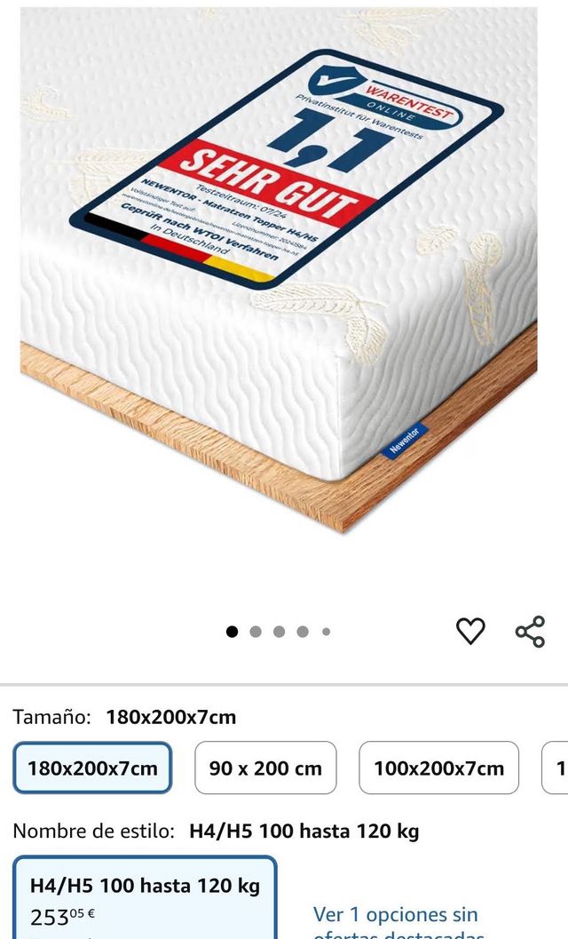 Colchón viscoelástico