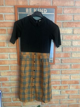 Vestido Titis Clothing Negro y Naranja