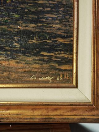 Dipinto olio su tavola - Firmato e datato La Motta
