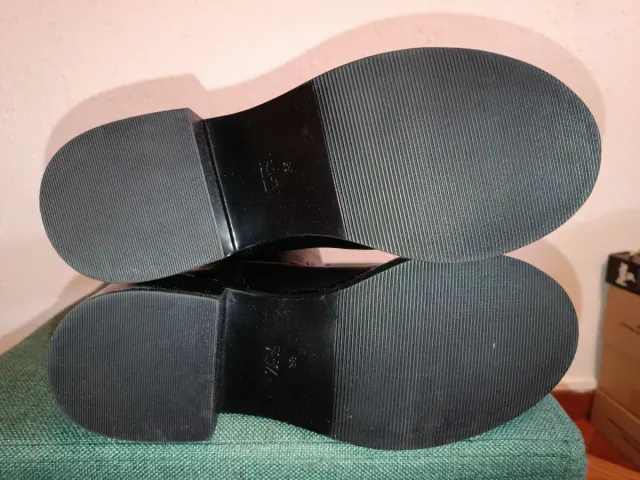 Botas Zara Piel Negra Talla 38