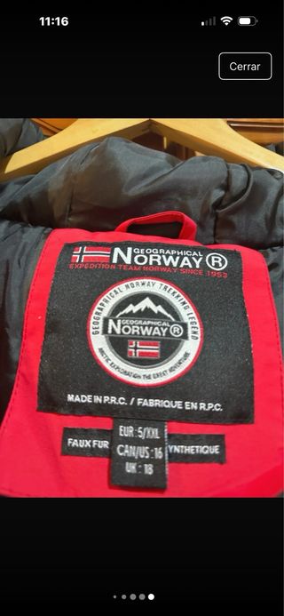 Abrigo Norway Rojo Nuevo