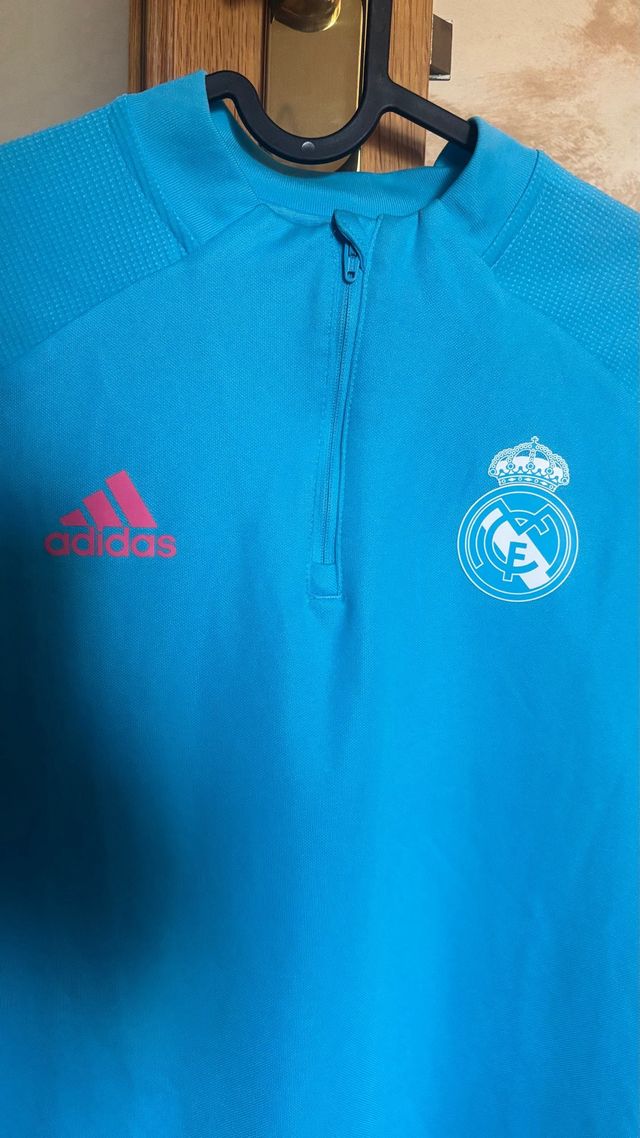 Sudadera Training Real Madrid Adidas Azul Rosa
