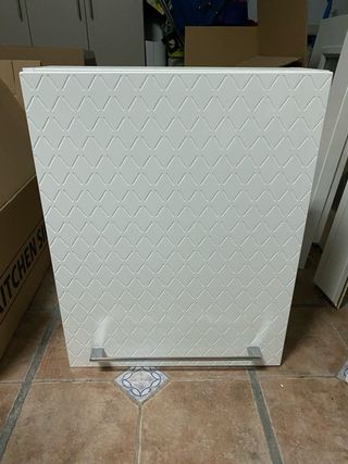 Mueble de baño azul o blanco con estantes