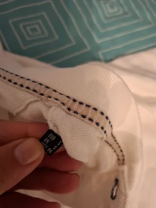 Polo Cortefiel Blanco Talla S