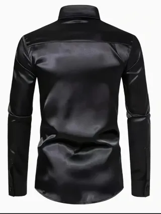 Camisa Elegante Hombre Negra