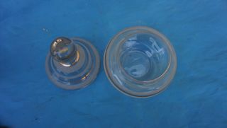 Joyero cristal antiguo 12 cm por 10 cm diámetro