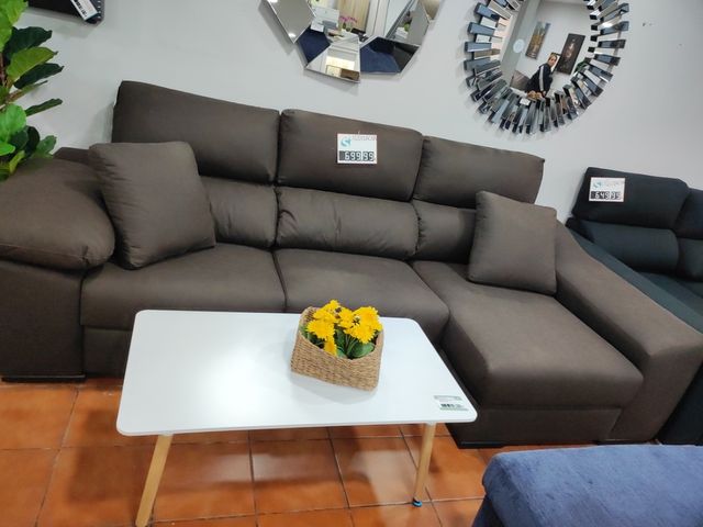 Sofá Chaise Longue Cama Aqualine Marrón
