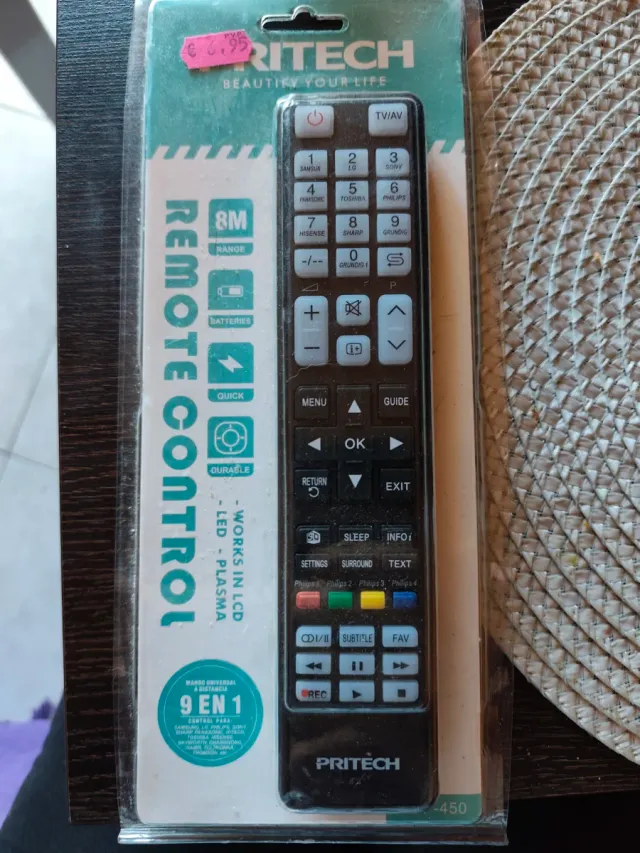 Telecomando TV universale PRITECH 9 in 1