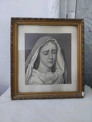 Cuadro Virgen Dolores Firmado