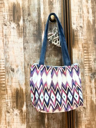 Borsa a zig zag multicolor