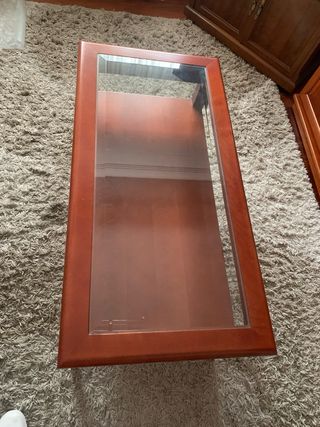 Mesa de centro madera y cristal