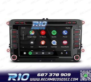 RADIO GPS ANDROID 13 PARA VOLKSWAGEN VW SEAT SKODA TOURAN 7"