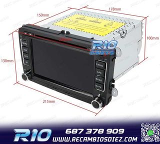 RADIO GPS ANDROID 13 PARA VOLKSWAGEN VW SEAT SKODA TOURAN 7"