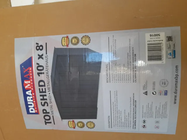 Caseta de jardín DURAMAX 10' x 8' Metal