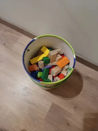 Cubo Bloques Construcción Montessori 200 Piezas