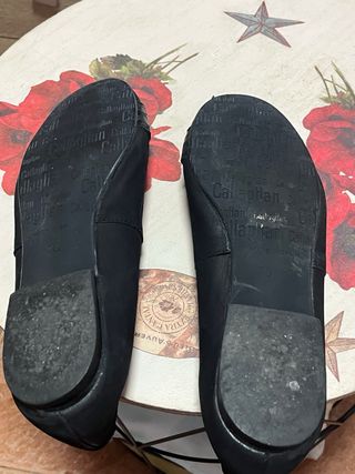 Manoletinas Callaghan Negras Mujer piel 