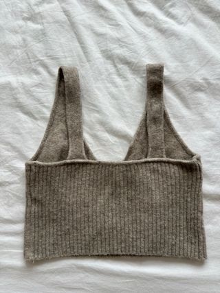 Top de lana Zara marrón