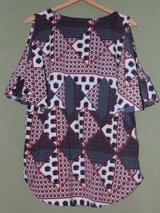 Blusa QUIZ Mujer Talla 44 Estampado Geométrico