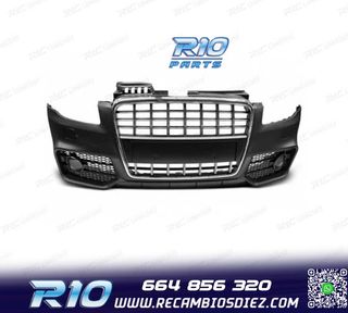 PARAGOLPES DELANTERO AUDI A4 B7 04-08 LOOK S LINE CROMO NEGR