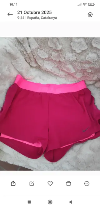 Short. Pantalón corto deportivo Nike rosa Talla M