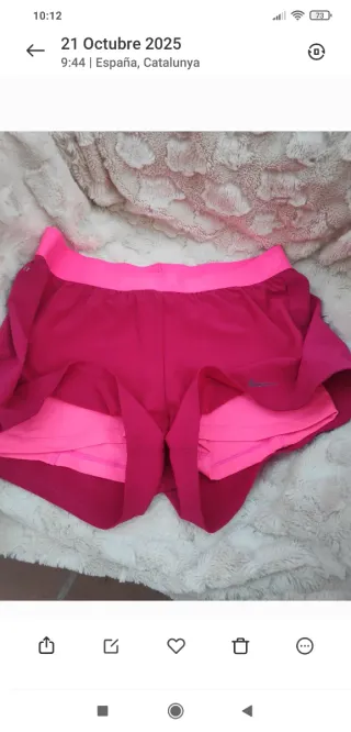 Short. Pantalón corto deportivo Nike rosa Talla M