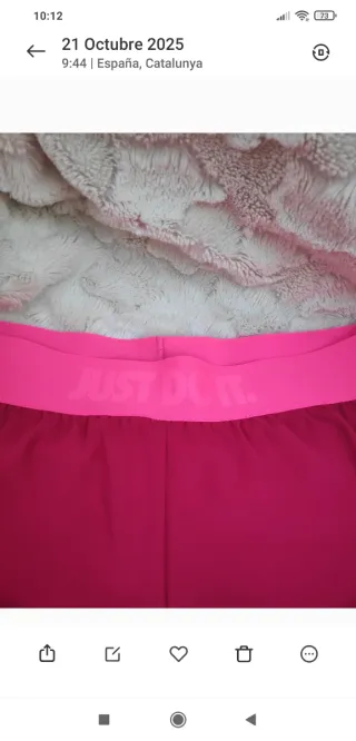 Short. Pantalón corto deportivo Nike rosa Talla M