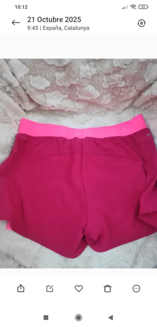 Short. Pantalón corto deportivo Nike rosa Talla M