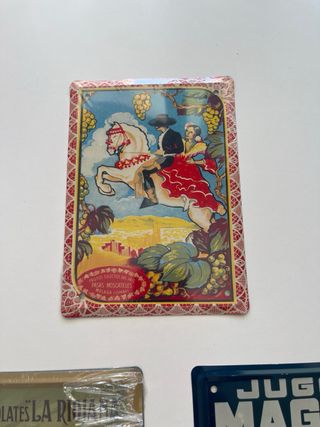 LOTE 5 Chapas Metálicas Anuncios Antiguos