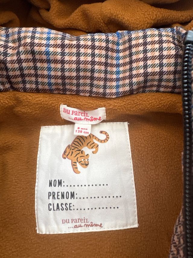 Abrigo niño cuadros talla 8 años