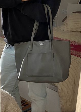 Bolso Prada Piel Gris