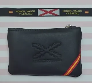 MONEDERO PIEL CRUZ DE BORGOÑA + PULSERA