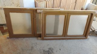 Ventanas antiguas 70x110cm con vidrio texturizado