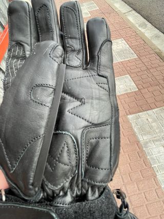 Guantes Moto Invierno Cuero Negro