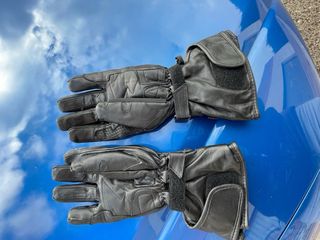 Guantes Moto Invierno Cuero Negro