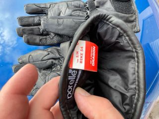 Guantes Moto Invierno Cuero Negro