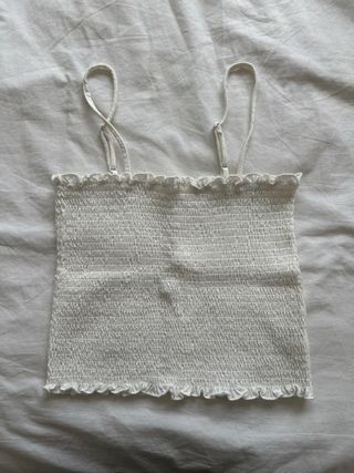 Brandy Melville Top Blanco Talla Única