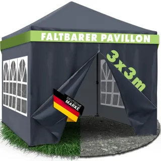 Gazebo pieghevole beige/marrone