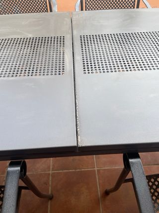 Mesa Acero Inoxidable y 6 Sillas Exterior