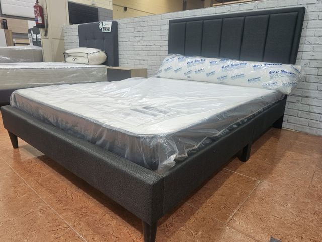 Cama Matrimonio con Cabecero y Colchón