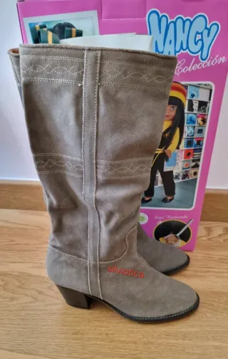 Botas de piel grises talla 39