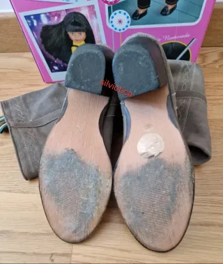 Botas de piel grises talla 39