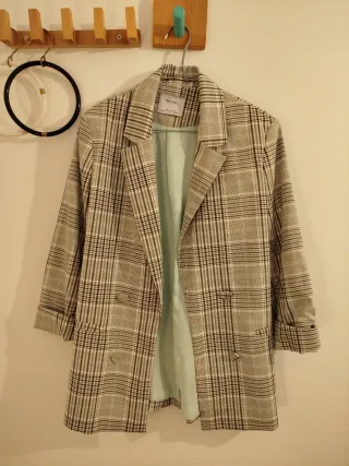 Blazer Bershka de cuadros