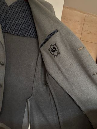 Americana Massimo Dutti Gris Tejido Punto