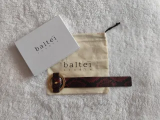 Pulsera BALTEI piel y metal dorada