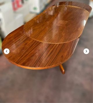 Mesa de comedor extensible de madera